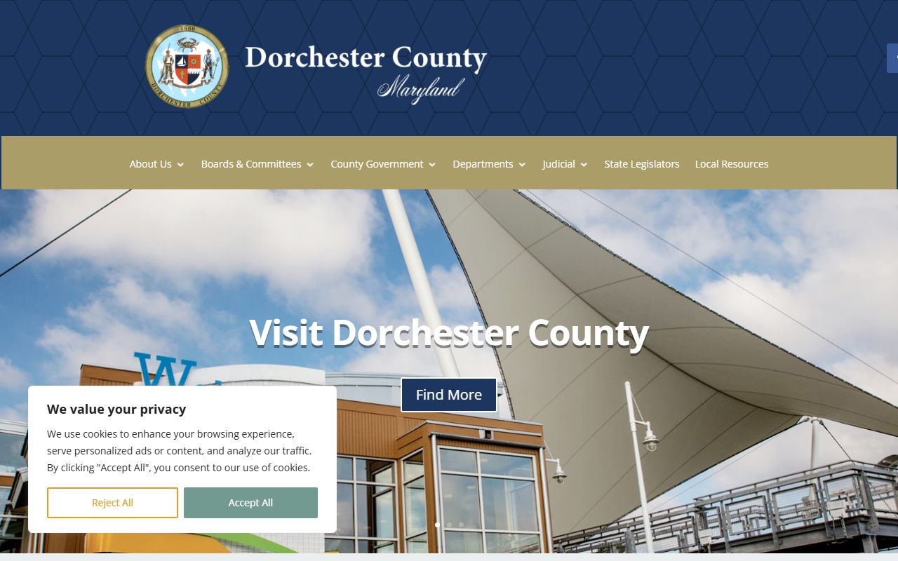 Dorchester County Government website for death index and vital records access