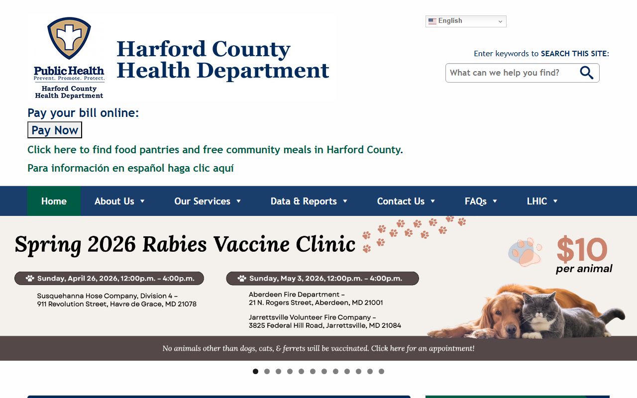 Harford County Health Department vital records and death index access in Maryland