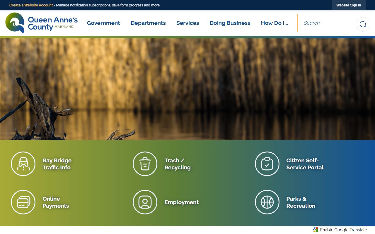 Queen Anne's County death index government website