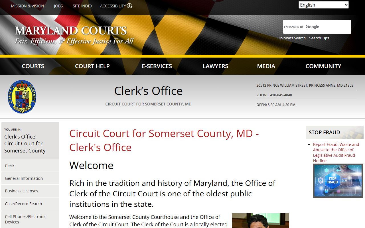 Somerset County circuit court death index estate records